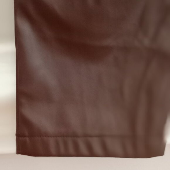 Faux Leather Pant Size M Brown NWOT - Picture 12 of 13